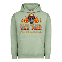 Pigment Oil Green the fire with firefighter air mask Urban Hoodie - HRA Design Shop