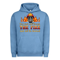 Pigment Pebble Blue the fire with firefighter air mask Urban Hoodie - HRA Design Shop