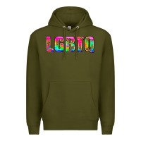 Army Green lgbtq Premium Hoodie - HRA Design Shop