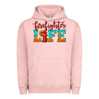 Pigment Salmon firefighter life Urban Hoodie - HRA Design Shop