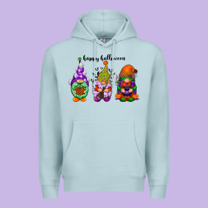 Happy Halloween Gnomes Black Premium Hoodie Designed By Racoondesign