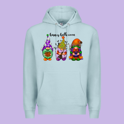 Happy Halloween Gnomes Black Premium Hoodie Designed By Racoondesign
