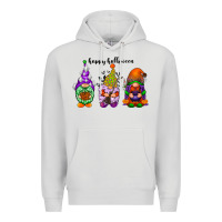 Dove Grey happy halloween gnomes black Premium Hoodie - RacoonDesign