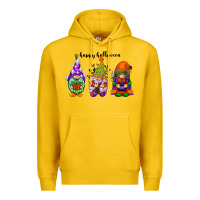 Lemon happy halloween gnomes black Premium Hoodie - RacoonDesign