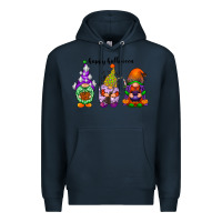 Navy happy halloween gnomes black Premium Hoodie - RacoonDesign