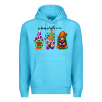 Ocean Blue happy halloween gnomes black Premium Hoodie - RacoonDesign