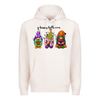 Pale Pink happy halloween gnomes black Premium Hoodie - RacoonDesign