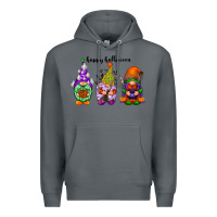 Rock happy halloween gnomes black Premium Hoodie - RacoonDesign