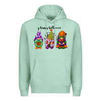 Seafoam happy halloween gnomes black Premium Hoodie - RacoonDesign