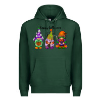 Sports Green happy halloween gnomes black Premium Hoodie - RacoonDesign