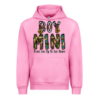 Fuchsia Pink boy mini from son up to son down Urban Hoodie - CowhideDigitalArt