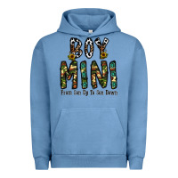 Pigment Pebble Blue boy mini from son up to son down Urban Hoodie - CowhideDigitalArt