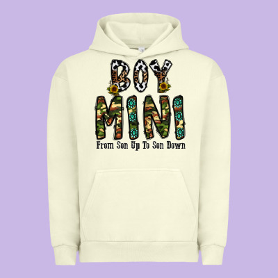 Boy Mini From Son Up To Son Down Urban Hoodie Designed By Cowhidedigitalart