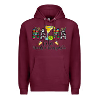 Burgundy Mama Cita Needs a Margarita Premium Hoodie - CowhideDigitalArt