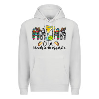 Dove Grey Mama Cita Needs a Margarita Premium Hoodie - CowhideDigitalArt
