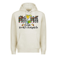 Oatmeal Heather Mama Cita Needs a Margarita Premium Hoodie - CowhideDigitalArt