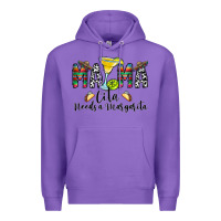 Purple Mama Cita Needs a Margarita Premium Hoodie - CowhideDigitalArt