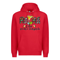 Red Mama Cita Needs a Margarita Premium Hoodie - CowhideDigitalArt