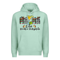 Seafoam Mama Cita Needs a Margarita Premium Hoodie - CowhideDigitalArt