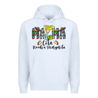 White Mama Cita Needs a Margarita Premium Hoodie - CowhideDigitalArt