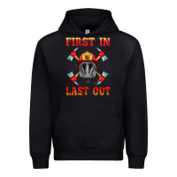 Black firefighter face mask with axes Urban Hoodie - HRA Design Shop