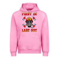 Fuchsia Pink firefighter face mask with axes Urban Hoodie - HRA Design Shop
