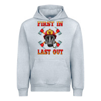 Heather Grey firefighter face mask with axes Urban Hoodie - HRA Design Shop