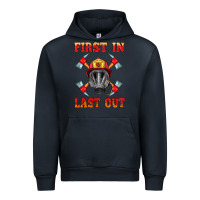 Navy firefighter face mask with axes Urban Hoodie - HRA Design Shop