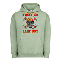Pigment Oil Green firefighter face mask with axes Urban Hoodie - HRA Design Shop