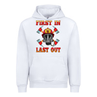 White firefighter face mask with axes Urban Hoodie - HRA Design Shop