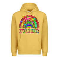 Antique Gold lgbtq pride and rainbow Premium Hoodie - HRA Design Shop