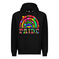 Black lgbtq pride and rainbow Premium Hoodie - HRA Design Shop