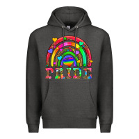 Charcoal Heather lgbtq pride and rainbow Premium Hoodie - HRA Design Shop