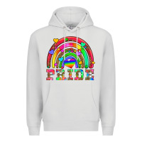 Dove Grey lgbtq pride and rainbow Premium Hoodie - HRA Design Shop