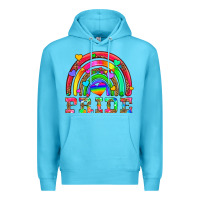 Ocean Blue lgbtq pride and rainbow Premium Hoodie - HRA Design Shop