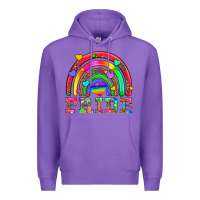 Purple lgbtq pride and rainbow Premium Hoodie - HRA Design Shop