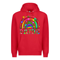 Red lgbtq pride and rainbow Premium Hoodie - HRA Design Shop