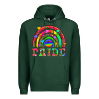 Sports Green lgbtq pride and rainbow Premium Hoodie - HRA Design Shop