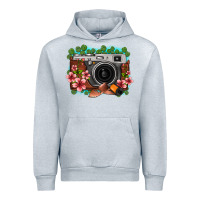 Heather Grey floral lotus leaf film roll vintage camera Urban Hoodie - FaDigitalArtStudio