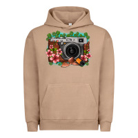 Pigment Burro floral lotus leaf film roll vintage camera Urban Hoodie - FaDigitalArtStudio