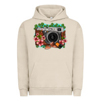 Pigment French Oak floral lotus leaf film roll vintage camera Urban Hoodie - FaDigitalArtStudio