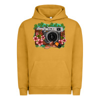 Pigment Peanut Butter floral lotus leaf film roll vintage camera Urban Hoodie - FaDigitalArtStudio
