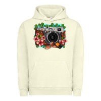 Pigment Pistachio floral lotus leaf film roll vintage camera Urban Hoodie - FaDigitalArtStudio