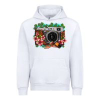 White floral lotus leaf film roll vintage camera Urban Hoodie - FaDigitalArtStudio