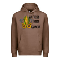 Chestnut america needs farmers Premium Hoodie - CowhideDigitalArt