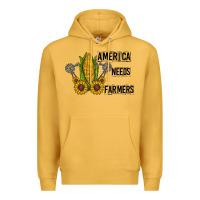 Mustard america needs farmers Premium Hoodie - CowhideDigitalArt