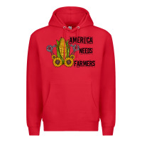 Red america needs farmers Premium Hoodie - CowhideDigitalArt