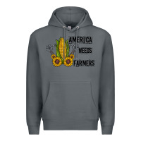 Rock america needs farmers Premium Hoodie - CowhideDigitalArt