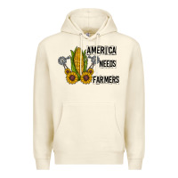 Sandshell america needs farmers Premium Hoodie - CowhideDigitalArt