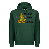 Sports Green america needs farmers Premium Hoodie - CowhideDigitalArt